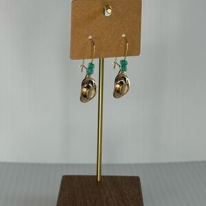 Gold Cowgirl Hat Earrings